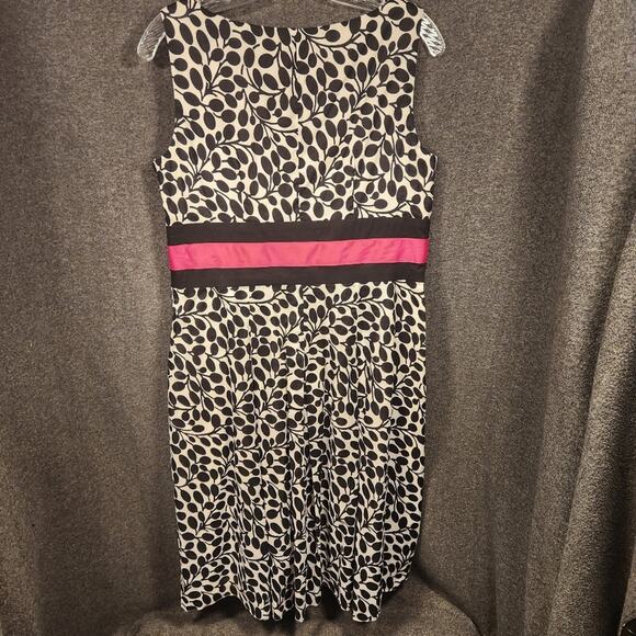 DRESS BARN Dress Womens 12 Multi Floral Sleeveless Knee Length Lined FLAWED - Picture 3 of 12